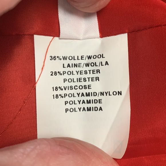 Louis Feraud Vintage Wool Blend, Lined, Rusty Red Blazer and Skirt Set - Picture 7 of 17